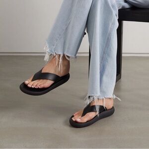 Ancient Greek Sandals Black Slide Sandals